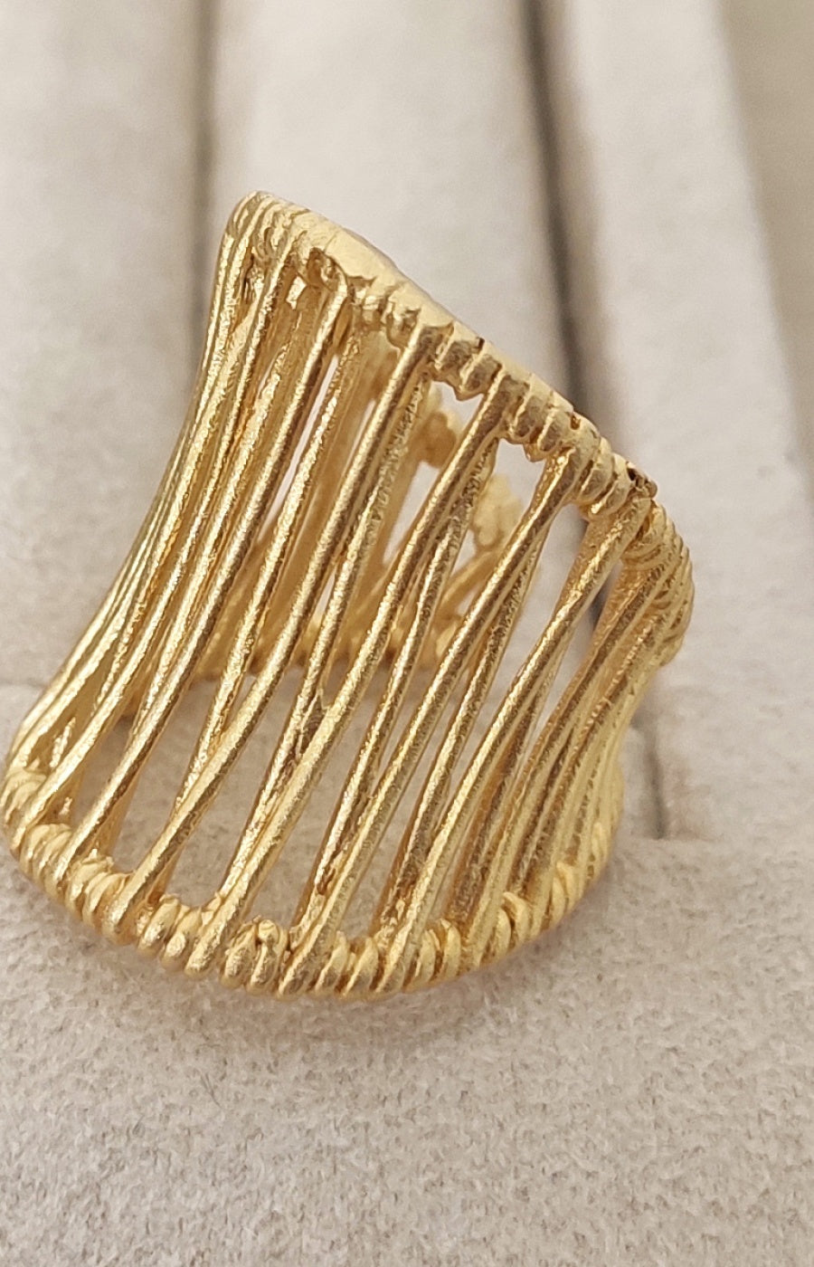 Bague ajustable - Laiton plaqué or