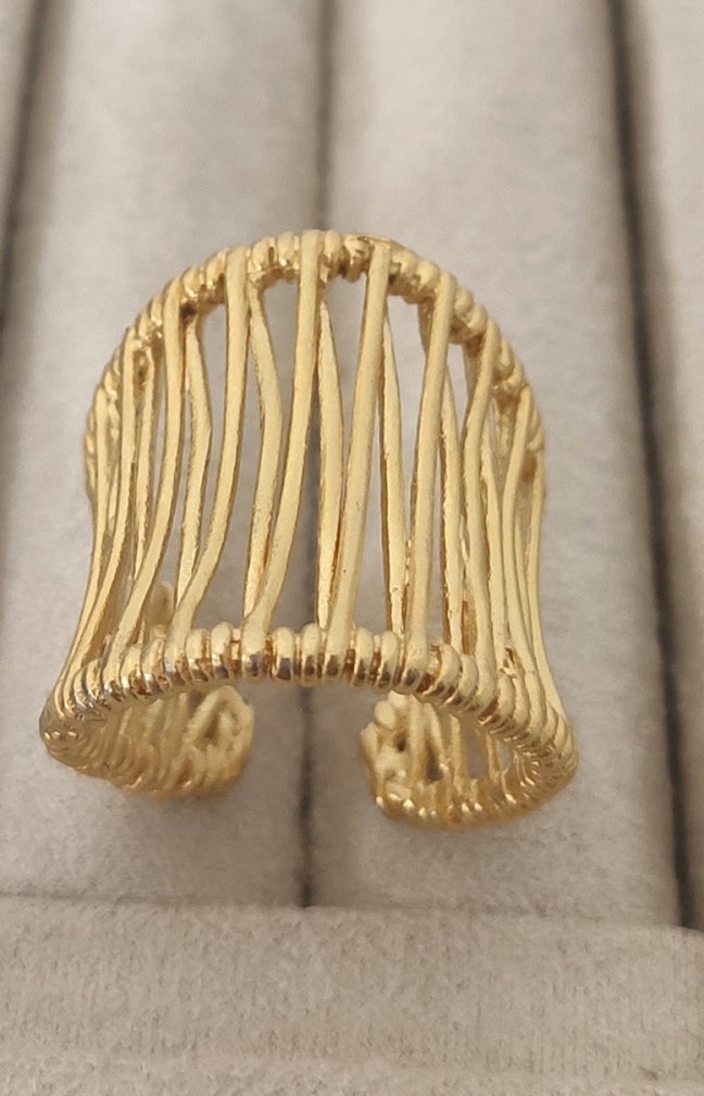 Bague ajustable - Laiton plaqué or
