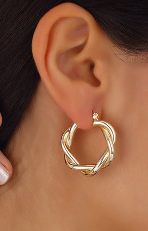 Boucles d'oreilles - Laiton plaqué or