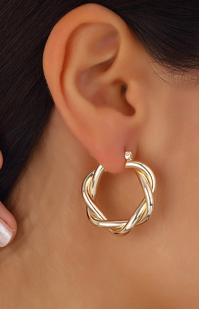 Boucles d'oreilles - Laiton plaqué or