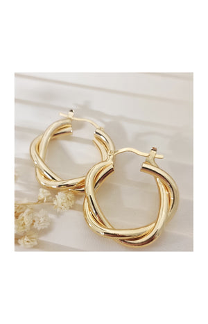 Boucles d'oreilles - Laiton plaqué or