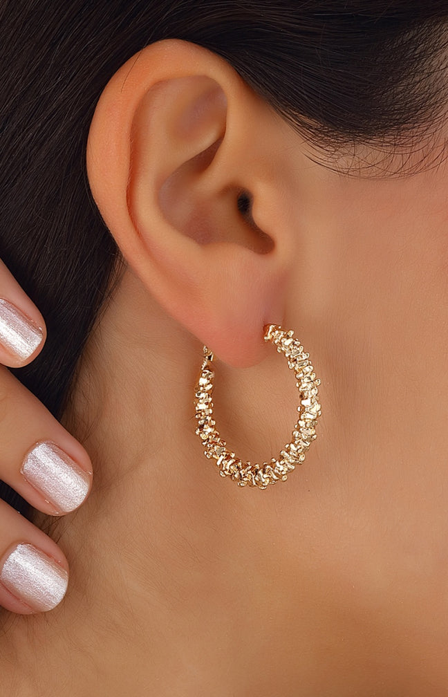 Boucles d'oreilles - Laiton plaqué or