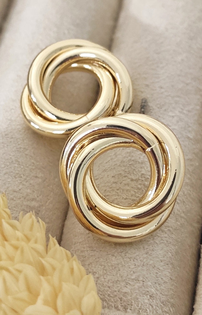 Boucles d'oreilles - Laiton plaqué or
