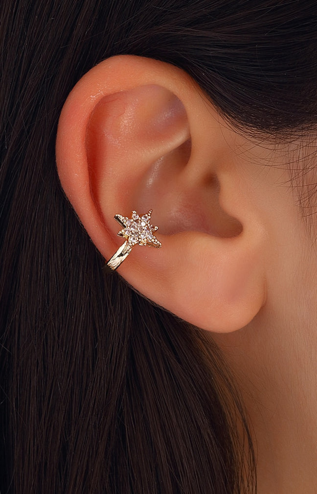 Earcuff - Laiton plaqué or & zirconium