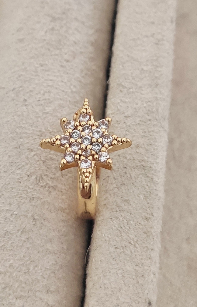 Earcuff - Laiton plaqué or & zirconium