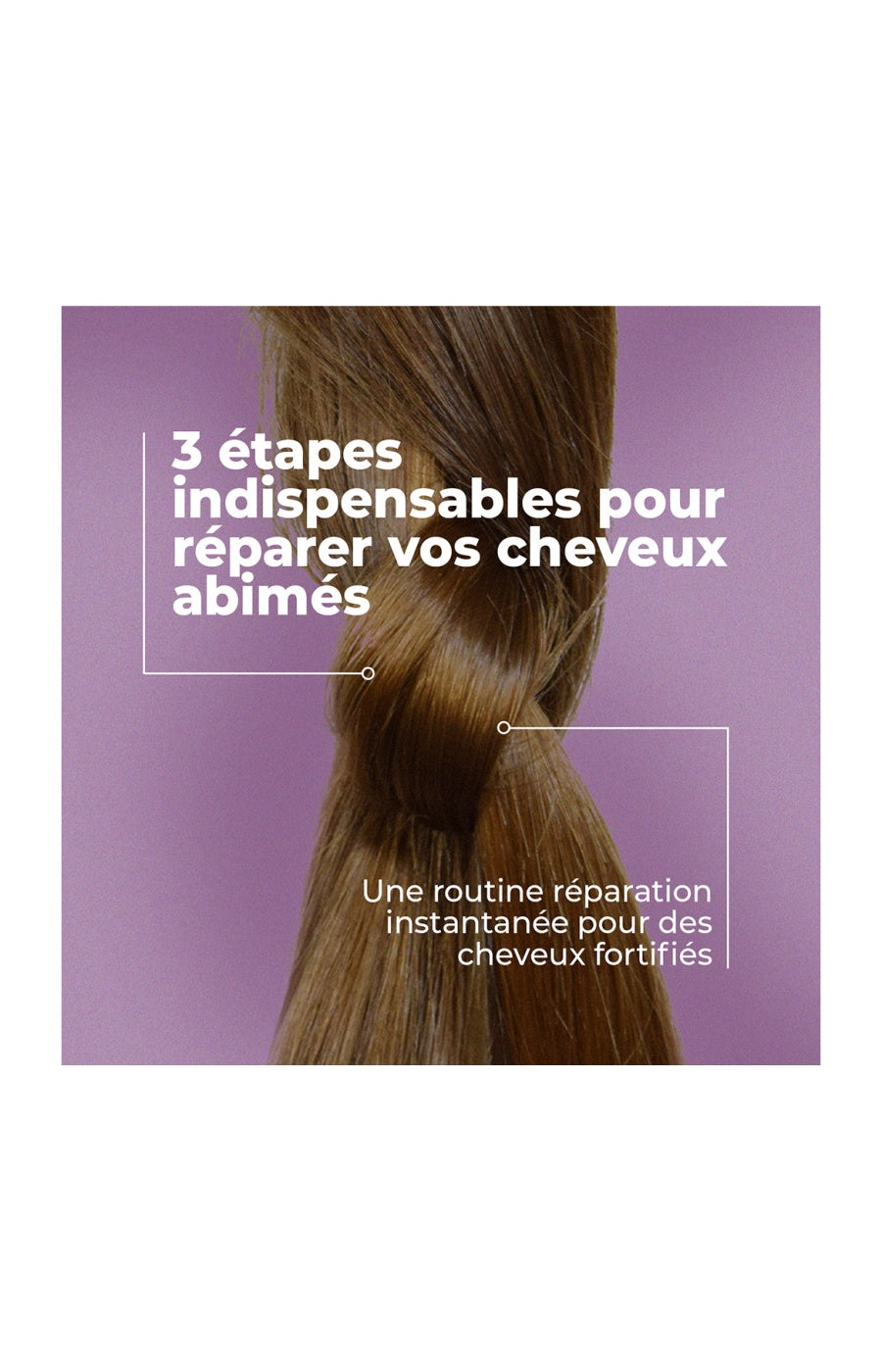 Trousse routine réparatrice - Collagène & vitamine B - Cheveux très abîmés - 3 produits