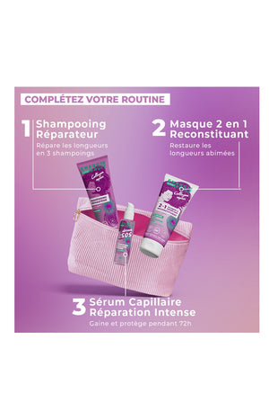Trousse routine réparatrice - Collagène & vitamine B - Cheveux très abîmés - 3 produits