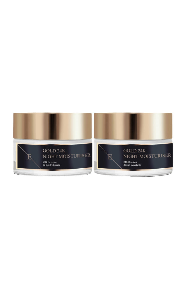 Crèmes de nuit anti-rides - 24k Gold - Peaux matures - 2 x