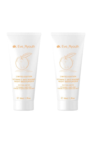 Crèmes de nuit hydratantes - Vitamine C - Visage - 2 x 50 ml