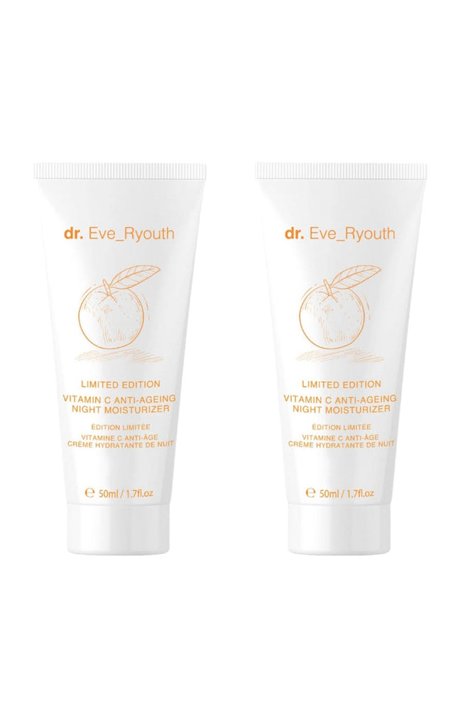 Crèmes de nuit hydratantes - Vitamine C - Visage - 2 x 50 ml