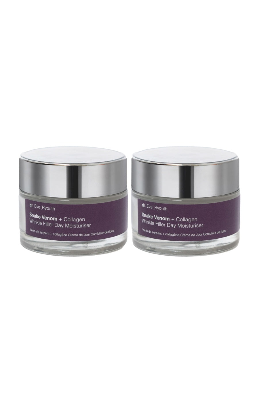 Crèmes de jour anti-rides - Venin de serpent & collagène - Visage - 2 x 50 ml