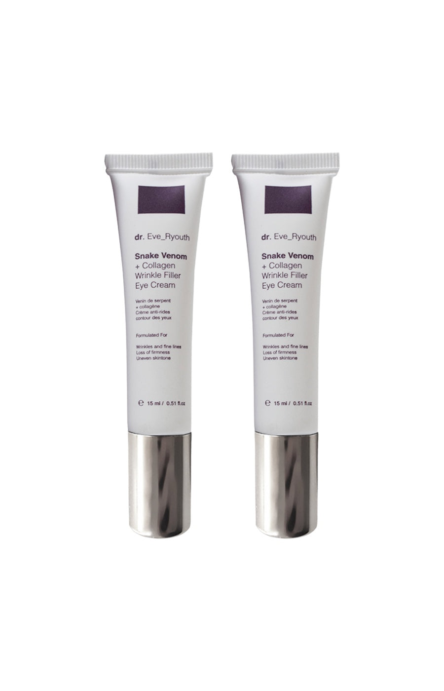 Soins contour des yeux anti-rides - Venin de serpent & collagène - 2 x 15 ml