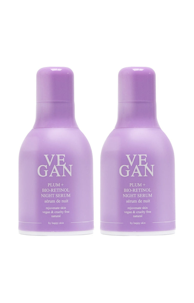 Sérums de nuit anti-âge - Prune & rétinol bio - Peaux sensibles - 2 x 30 ml