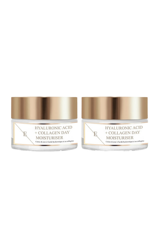 Crèmes de jour anti-âge - Acide hyaluronique & collagène - Peaux matures - 2 x