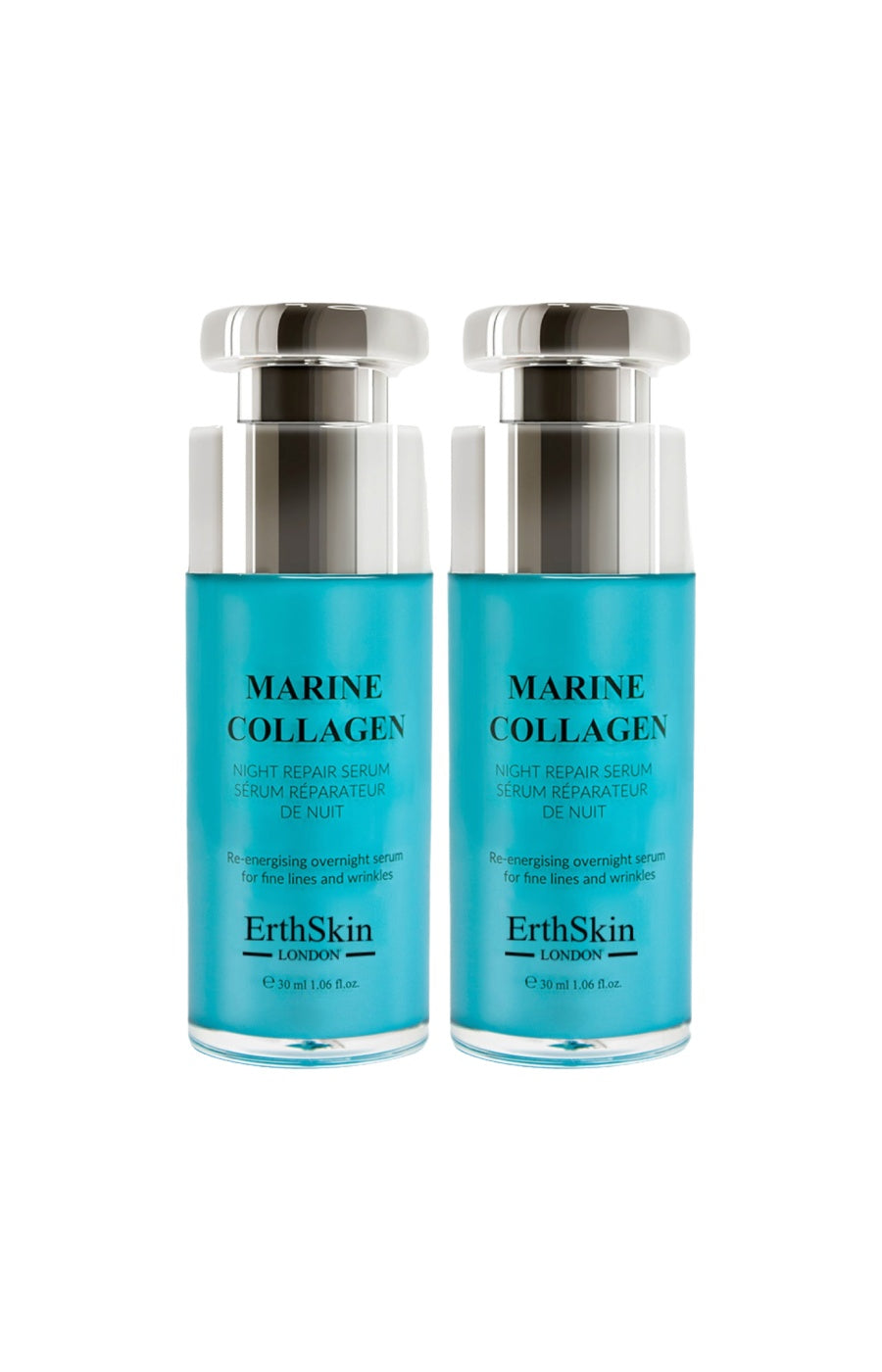 Sérums de nuit réparateurs - Collagène marin - Visage - 2 x 30 ml
