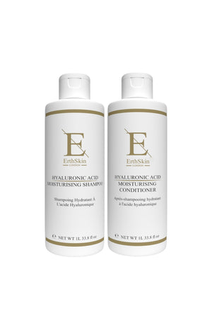 Shampoing & après-shampoing réparateurs - Acide hyaluronique - Cheveux secs & abîmés - 2 x 1 L