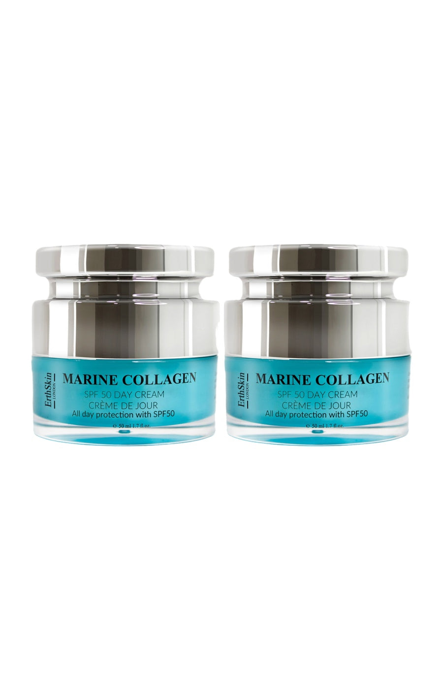 Crèmes de jour SPF50 - Collagène marin - Visage - 2 x 50 ml