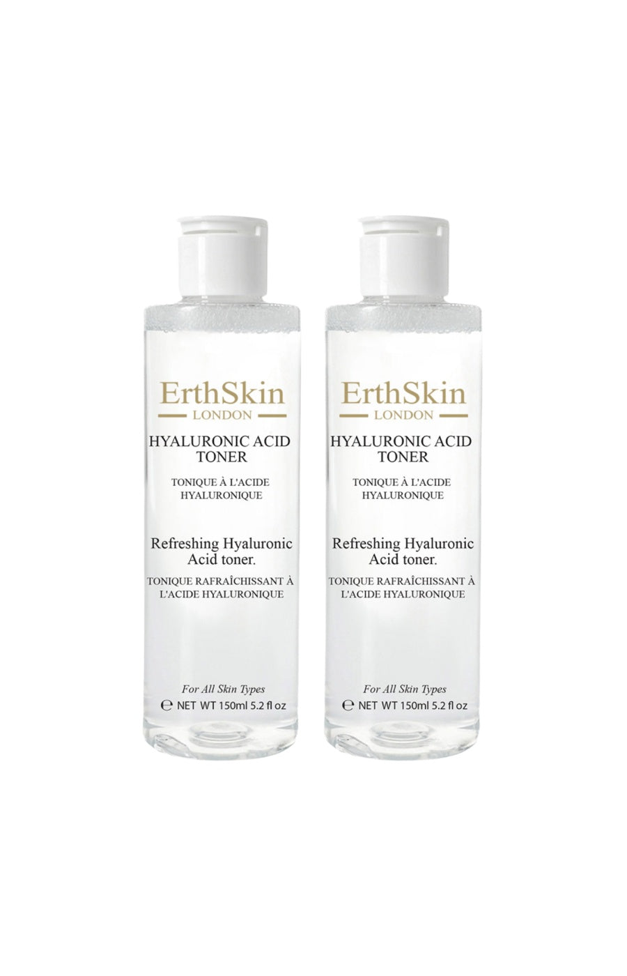 Lotions toniques rafraîchissantes - Acide hyaluronique - 2 x 150 ml
