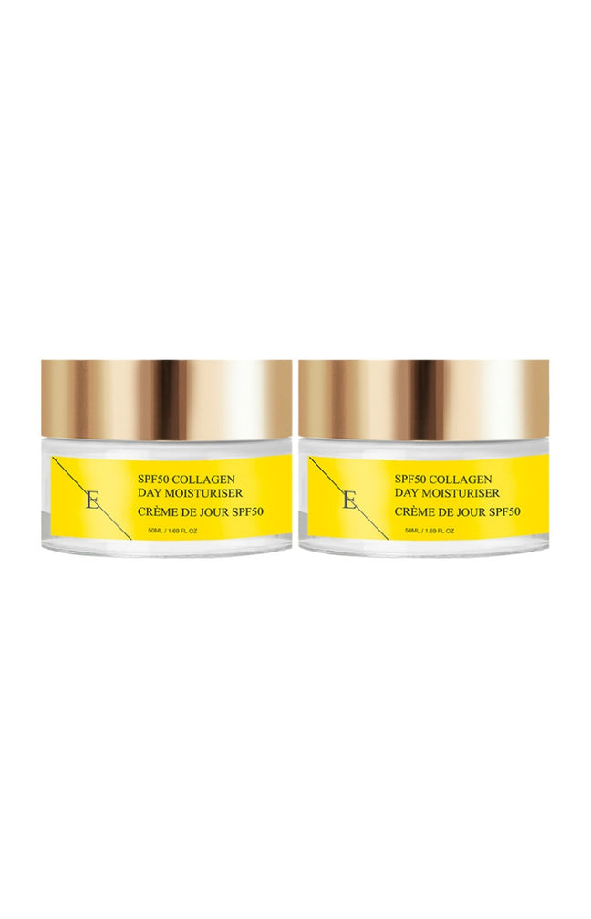 Crèmes hydratantes - Collagène SPF50 - Visage - 2 x 50 ml