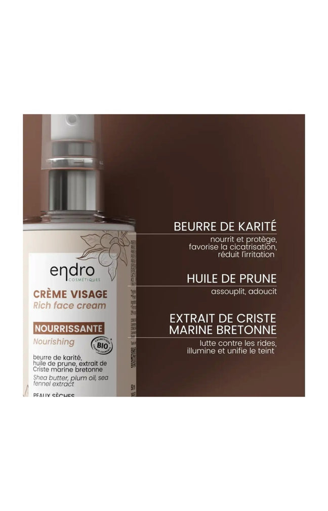 Crème nourrissante bio - Peaux sèches - 50 ml