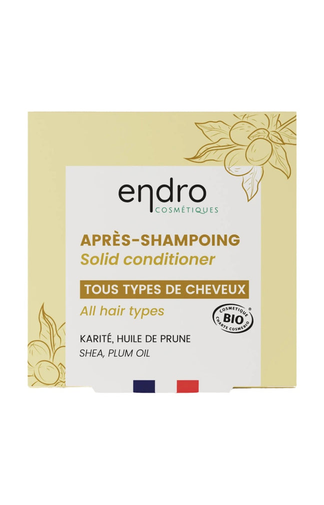 Après-shampoing solide bio - Karité & prune - Cheveux - 85 g