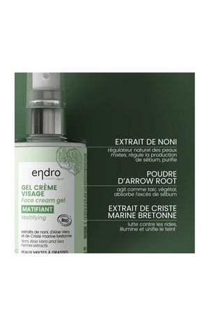 Gel-crème matifiant bio - Peaux mixte à grasses - 50 ml