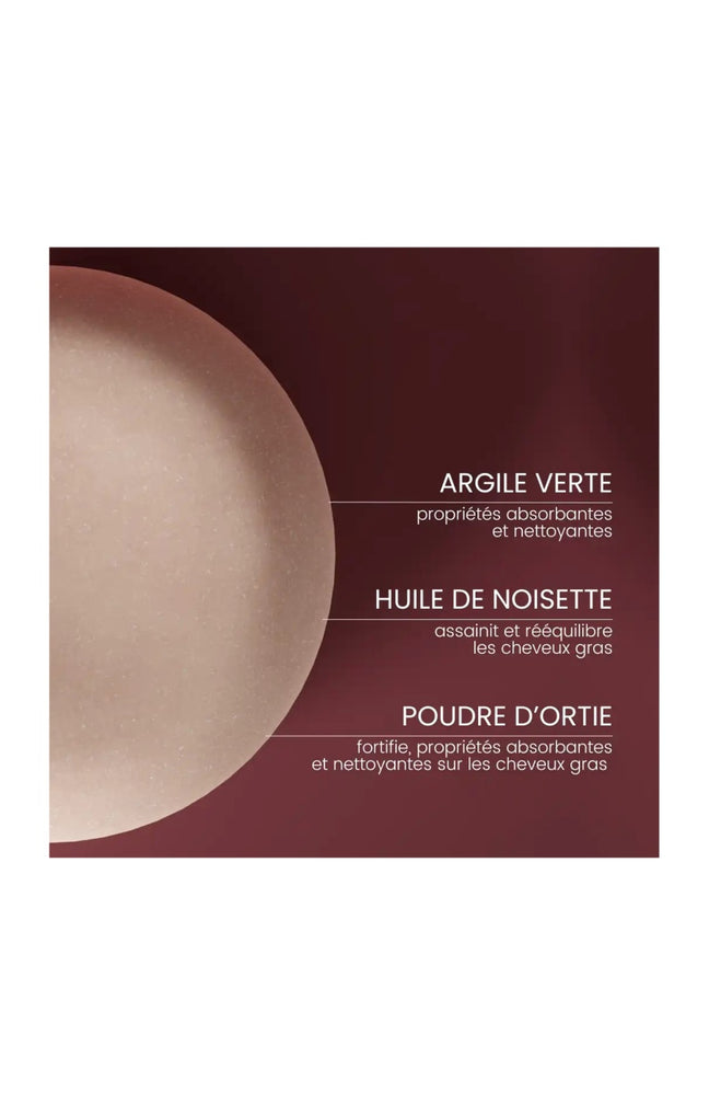 Shampoing solide bio - Argile rose & huile de lin - Cheveux secs - 85 g