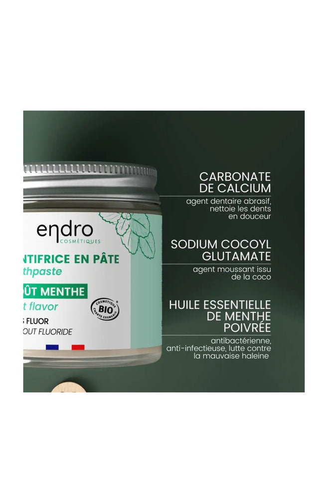 Dentifrice en pâte bio - Menthe - 100 ml