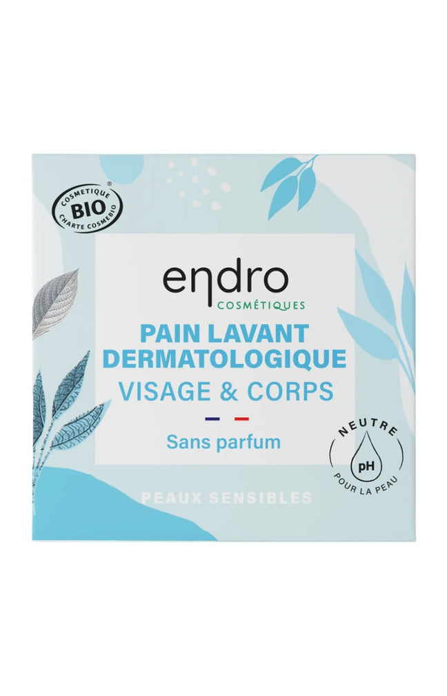Pain lavant dermatologique bio - Sans parfum - Visage & corps - 85 ml