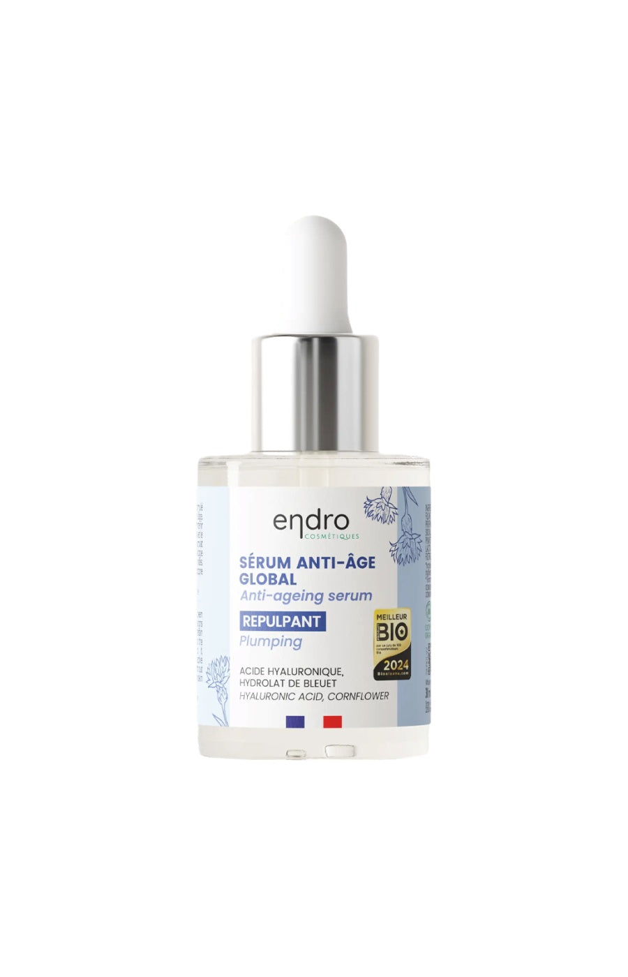 Sérum anti-âge bio - Acide hyaluronique & bleuet - Visage - 30 ml