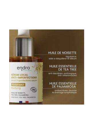 Sérum anti-imperfections bio - Arbre a thé & huile de noisette - Visage - 30 ml