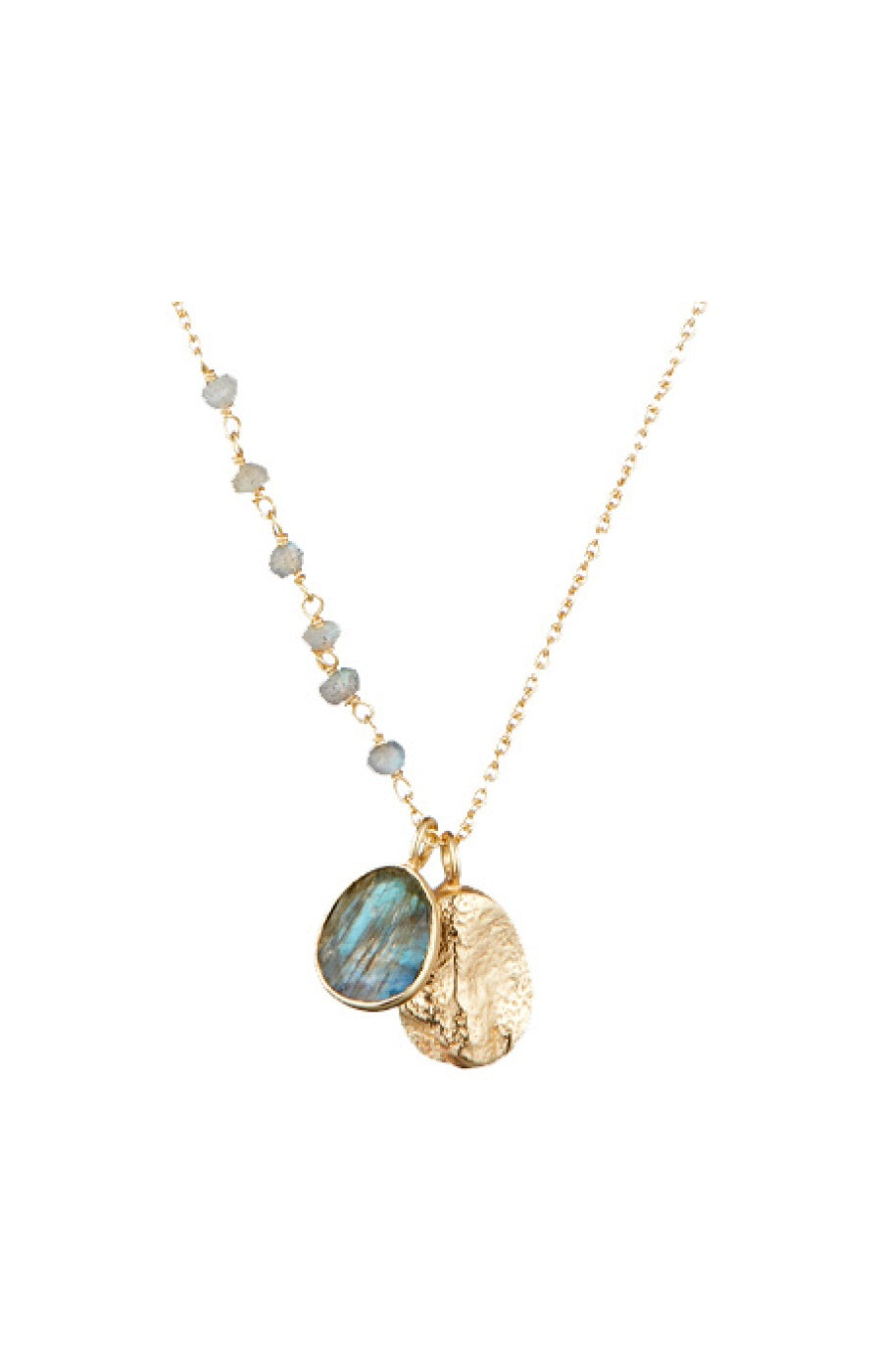 Collier Natasha - Laiton doré & labradorite