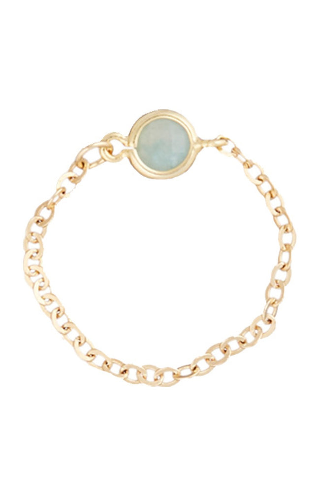 Bague Léa - Laiton doré & aventurine verte