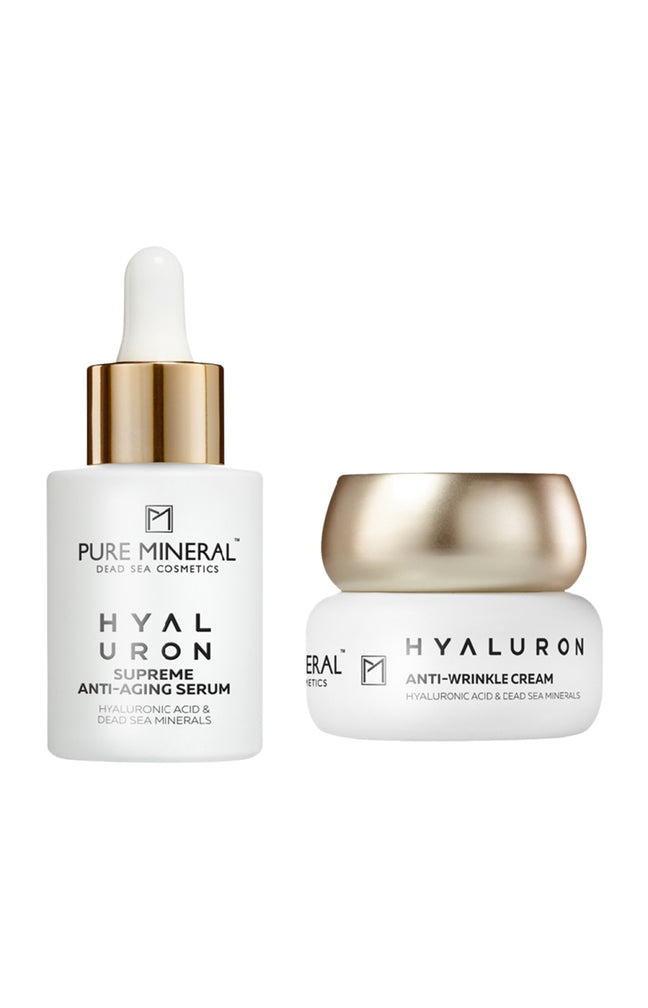 Duo sérum & crème anti-âge - Acide hyaluronique - Peaux matures