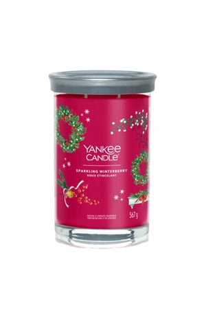Bougie gobelet - Houx étincelant - Grand modèle - 567 g