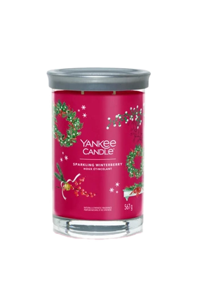 Bougie gobelet - Houx étincelant - Grand modèle - 567 g