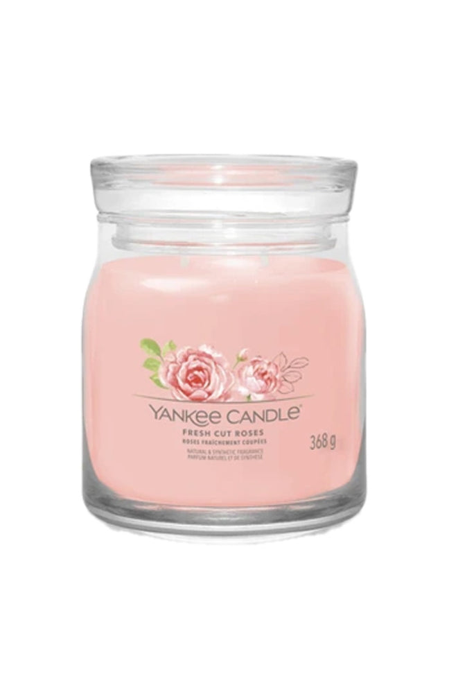 Bougie jarre - Roses coupées - Moyen modèle - 368 g