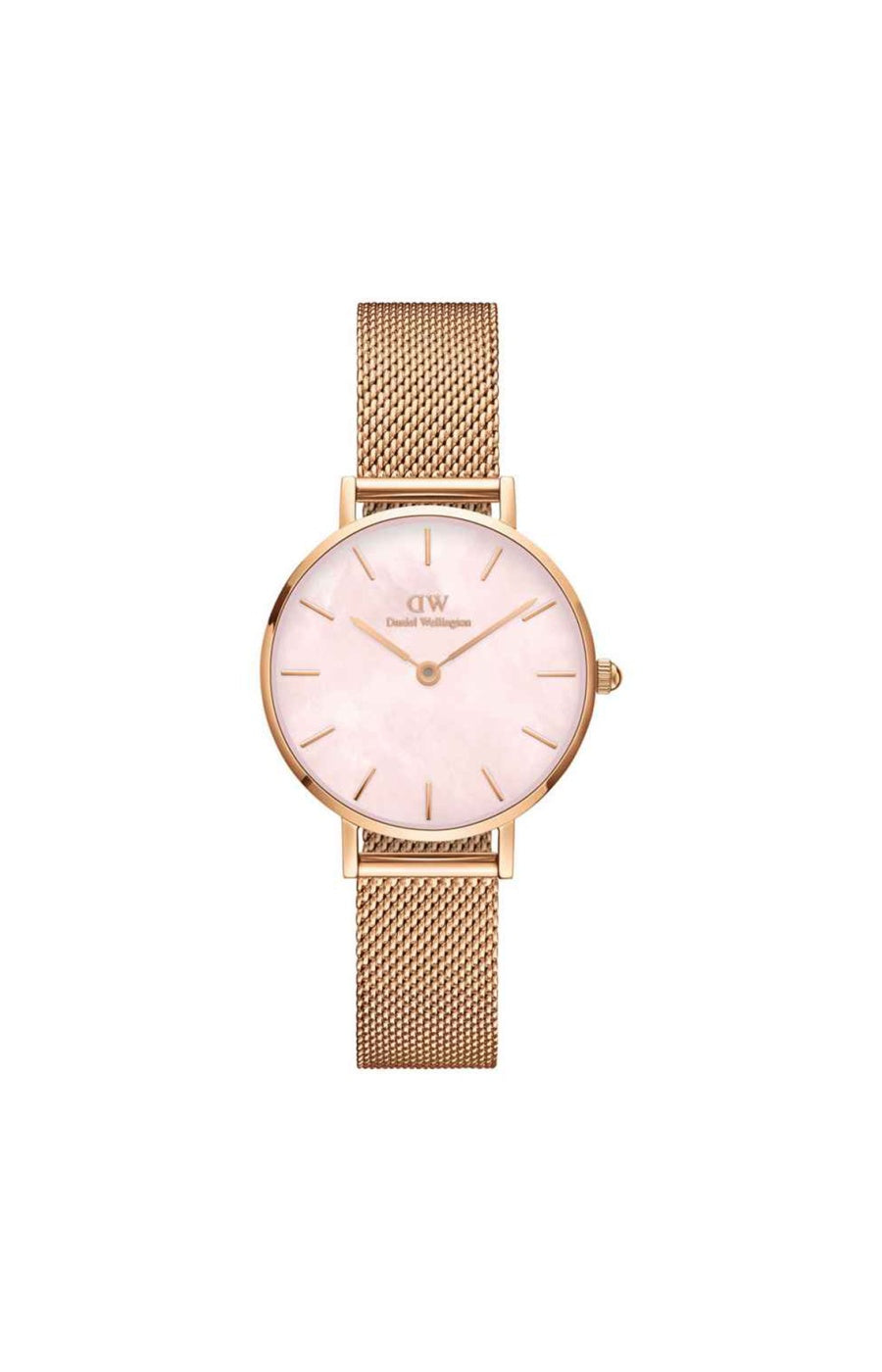 Montre quartz - Acier inoxydable & nacre rose - Femme