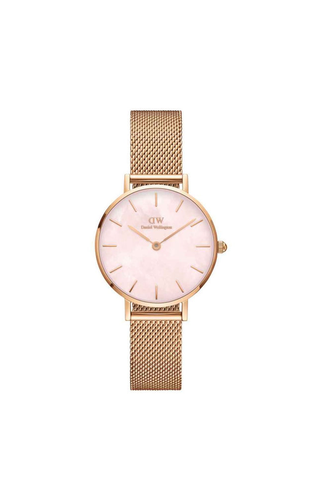 Montre quartz - Acier inoxydable & nacre rose - Femme