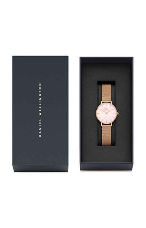 Montre quartz - Acier inoxydable & nacre rose - Femme