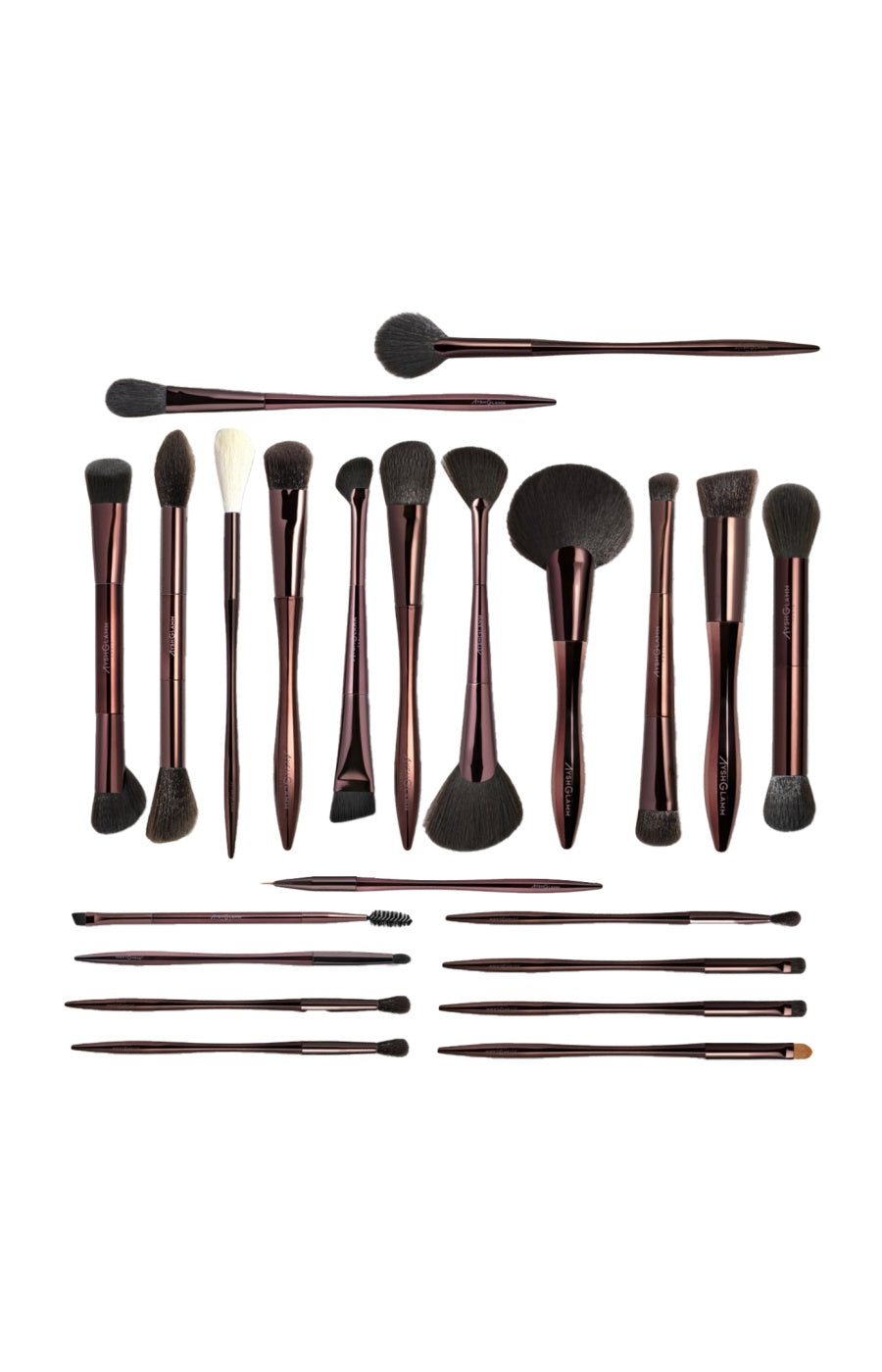 Kit complet de pinceaux & trousse - Teint & yeux - 22 produits