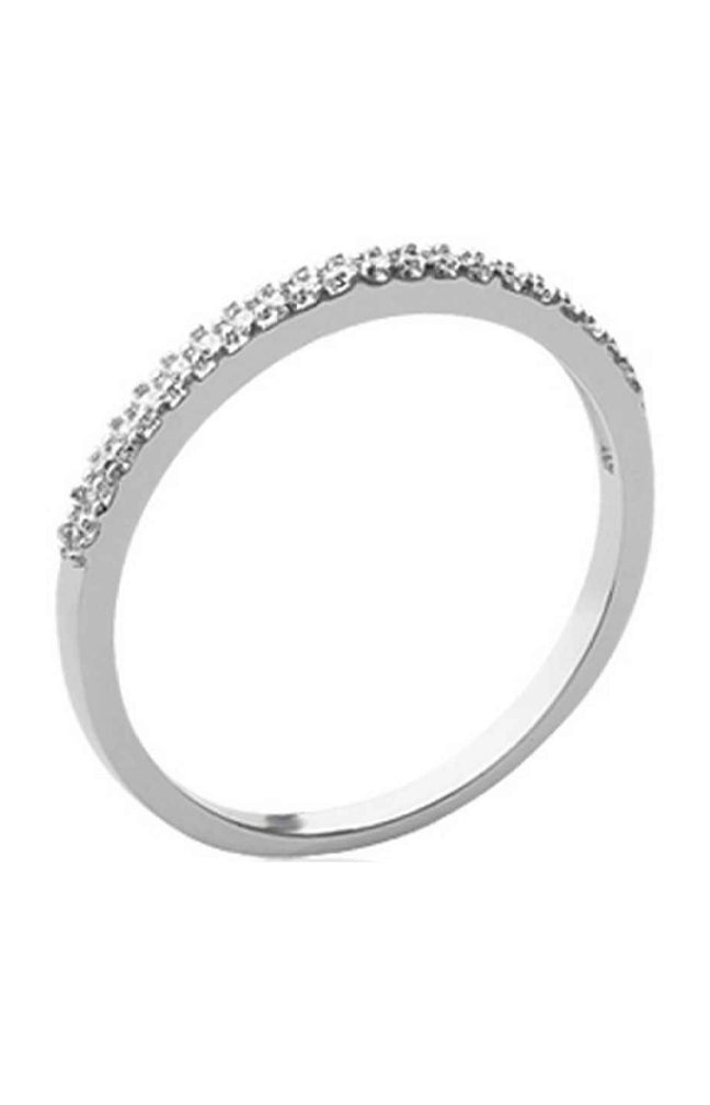 Bague - Argent 925/1000 rhodié & oxyde de zirconium