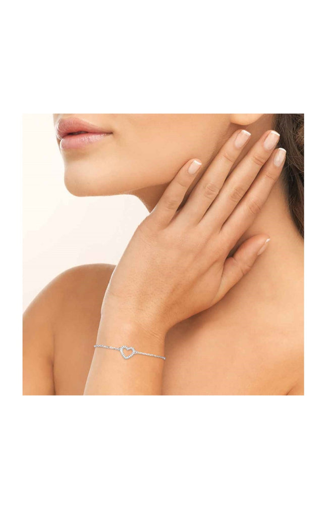Bracelet - Argent 925/1000 rhodié & oxyde de zirconium