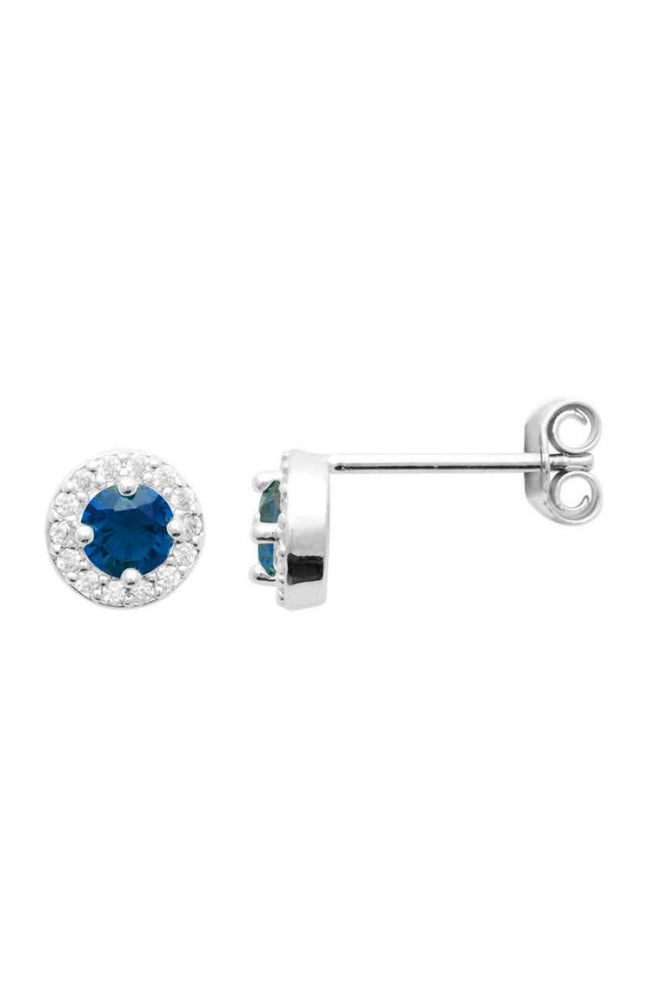 Boucles d'oreilles puces - Argent 925/1000 rhodié & oxyde de zirconium
