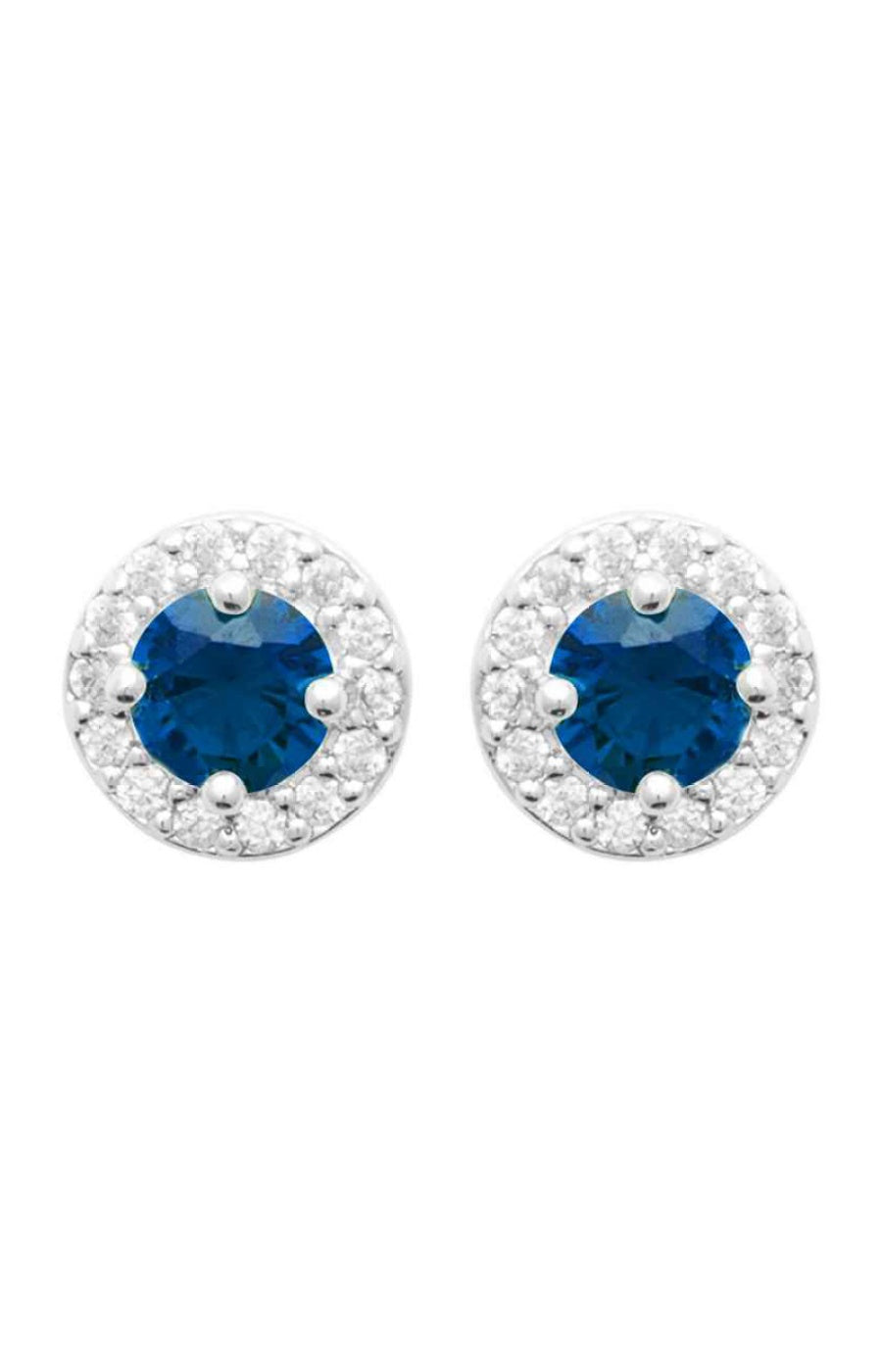 Boucles d'oreilles puces - Argent 925/1000 rhodié & oxyde de zirconium