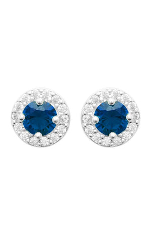 Boucles d'oreilles puces - Argent 925/1000 rhodié & oxyde de zirconium