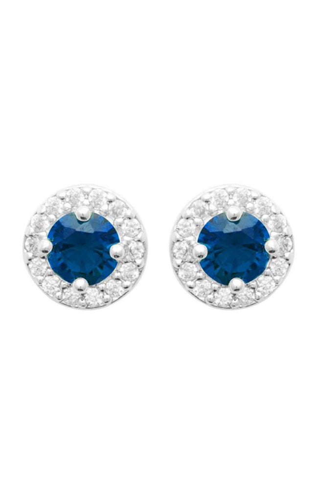 Boucles d'oreilles puces - Argent 925/1000 rhodié & oxyde de zirconium