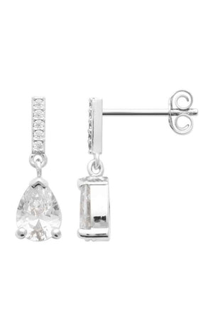 Boucles d'oreilles - Argent 925/1000 rhodié & oxyde de zirconium