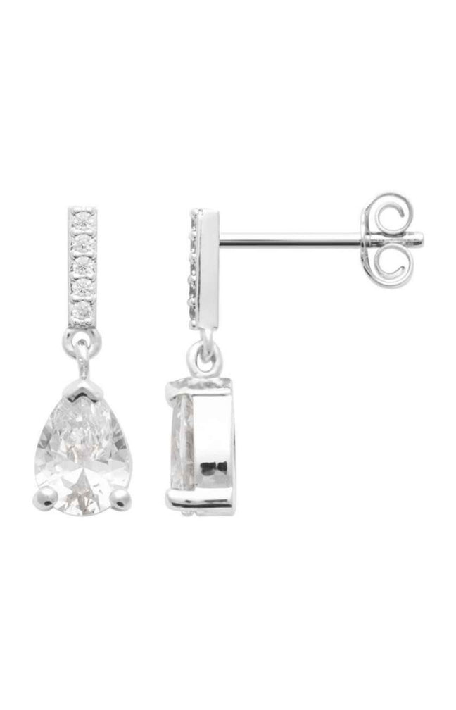 Boucles d'oreilles - Argent 925/1000 rhodié & oxyde de zirconium