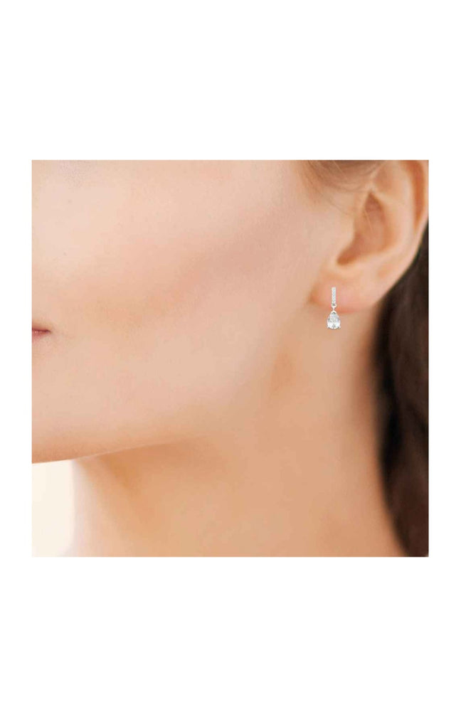 Boucles d'oreilles - Argent 925/1000 rhodié & oxyde de zirconium
